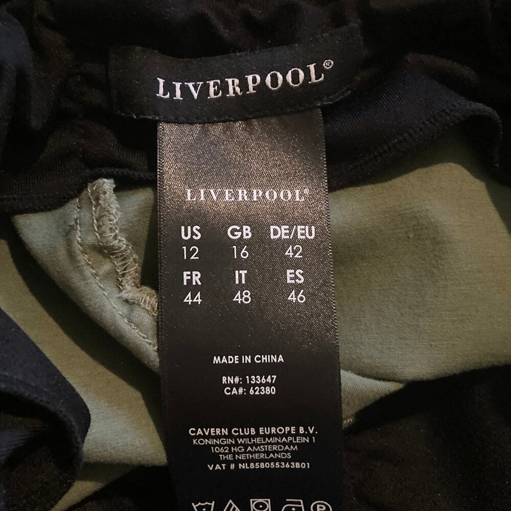 Liverpool Women's Olive High Waisted Trousers Size 12 - Picture 7 of 8
